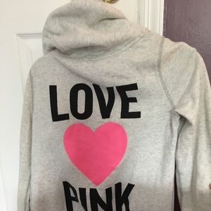 Pink zip up hoodie